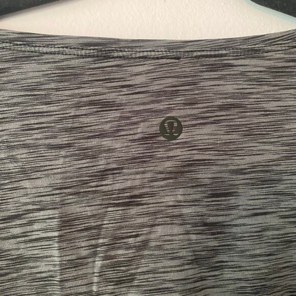 Lululemon Back In Action Heathered Gray Long Sleeve Shirt Women's size 10 - Picture 6 of 8